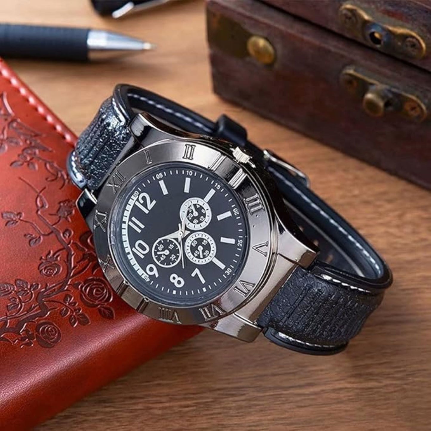 Men's Military USB Lighter Watch – Rechargeable and Multifunctional