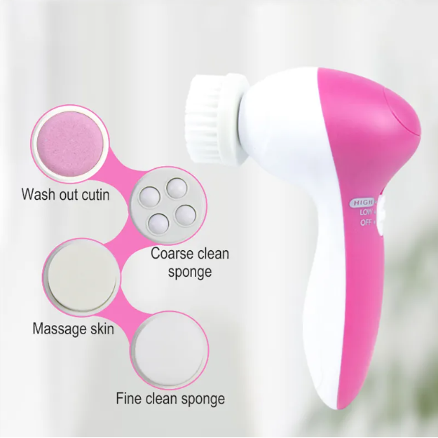 6-in-1 Facial Brush with Multiple Attachments
