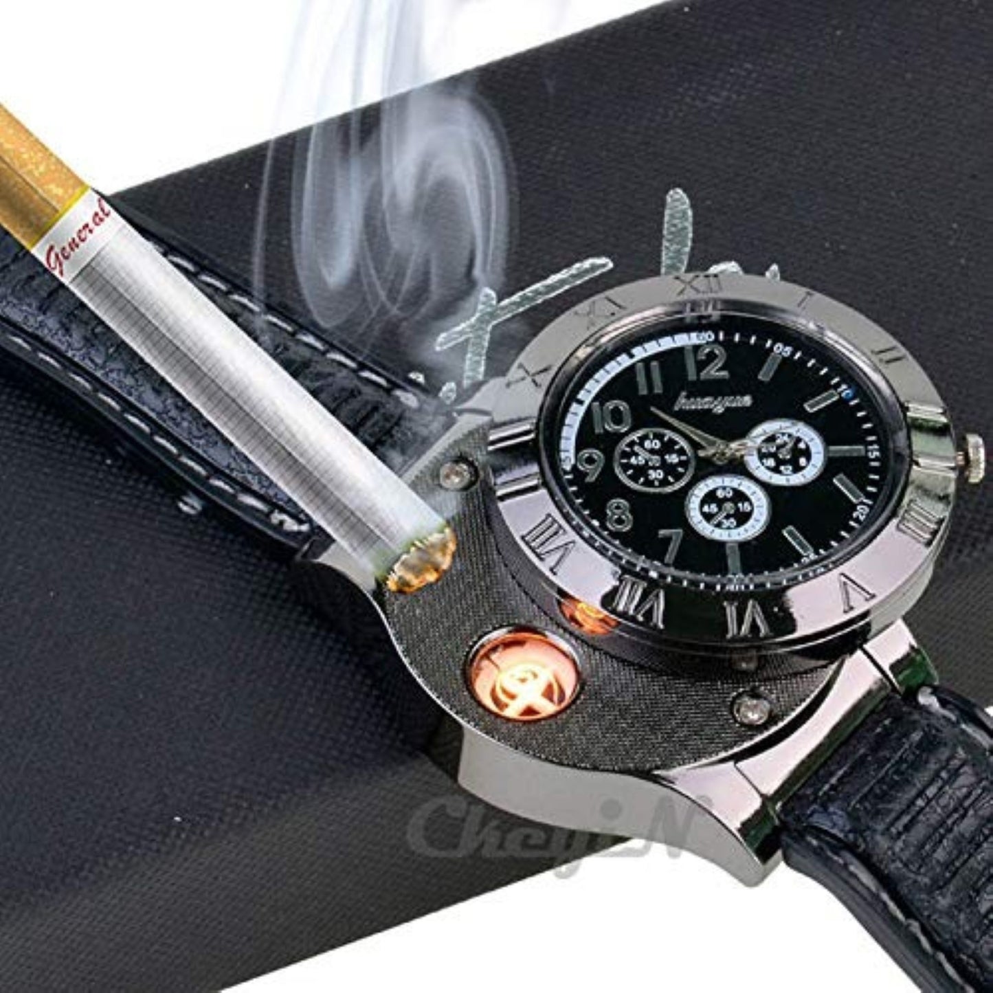 Men's Military USB Lighter Watch – Rechargeable and Multifunctional